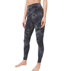 Lululemon Align High Rise Pant 28"  Gray Diamond Dye Athleisure Leggings